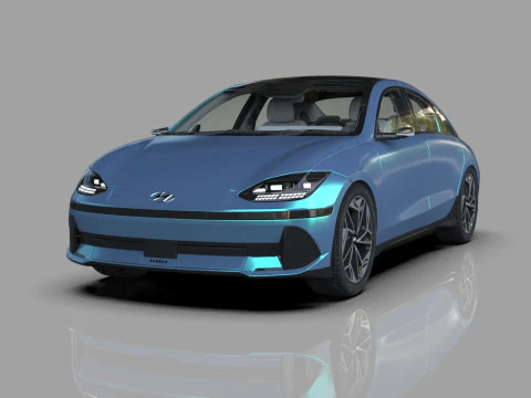 Wnętrze Hyundaia Ioniq 6 2022 HQ Model 3D