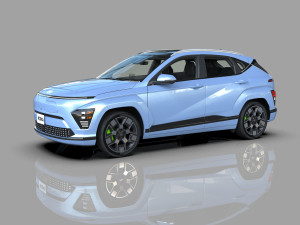 Hyundai Kona EV 2024 HQ interior Model 3D