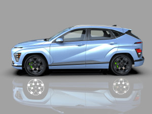 Hyundai Kona EV 2024 HQ interior Model 3D