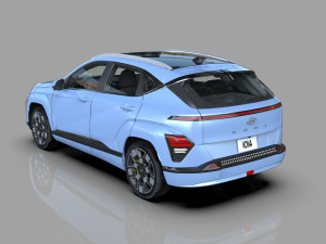 Hyundai Kona EV 2024 HQ interior Model 3D