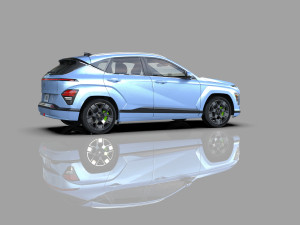 Hyundai Kona EV 2024 HQ interior Model 3D