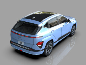 Hyundai Kona EV 2024 HQ interior Model 3D