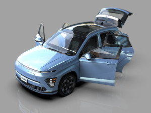 Hyundai Kona EV 2024 HQ interior Model 3D