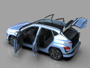 Hyundai Kona EV 2024 HQ interior Model 3D