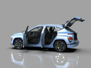 Hyundai Kona EV 2024 HQ interior Model 3D