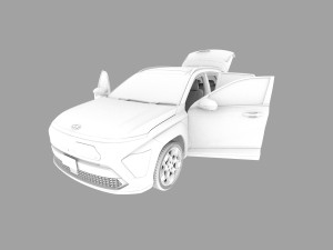 Hyundai Kona EV 2024 HQ interior Model 3D
