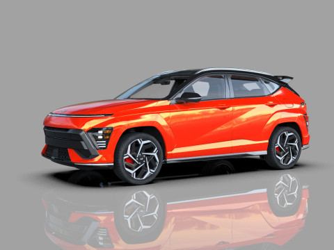 Hyundai Kona N-Line 2024 HQ interior 3D 模型