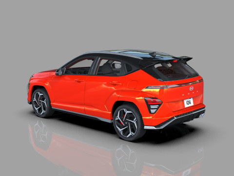 Hyundai Kona N-Line 2024 HQ interior 3D 模型