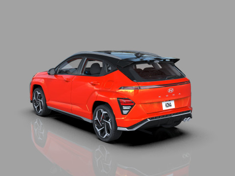 Hyundai Kona N-Line 2024 HQ interior 3D 模型