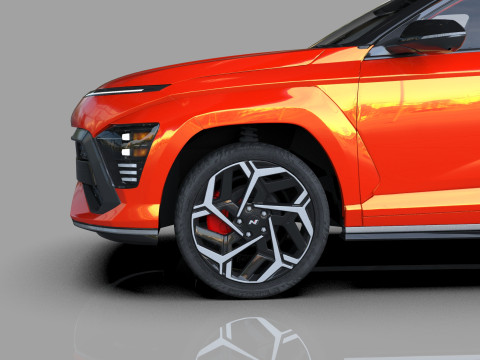 Hyundai Kona N-Line 2024 HQ interior 3D 模型