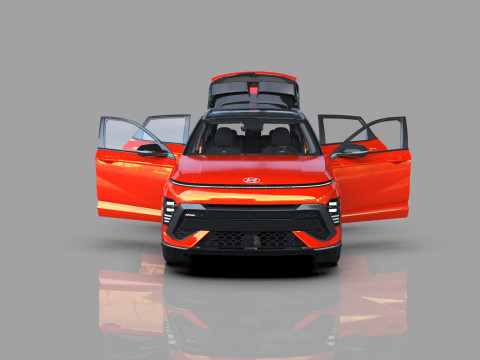 Hyundai Kona N-Line 2024 HQ interior 3D 模型