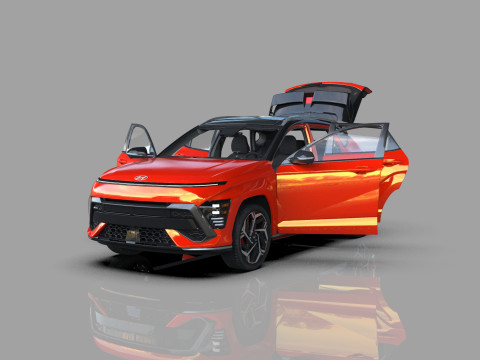 Hyundai Kona N-Line 2024 HQ interior 3D 模型