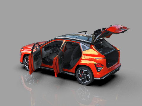 Hyundai Kona N-Line 2024 HQ interior 3D 模型