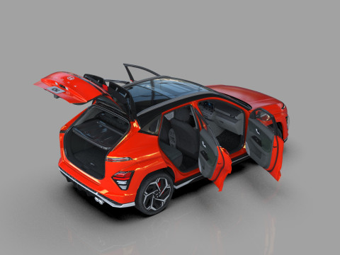 Hyundai Kona N-Line 2024 HQ interior 3D 模型