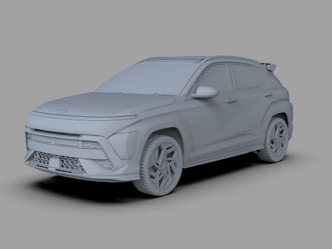 Hyundai Kona N-Line 2024 HQ interior 3D 模型