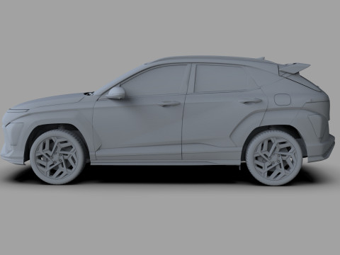 Hyundai Kona N-Line 2024 HQ interior 3D 模型
