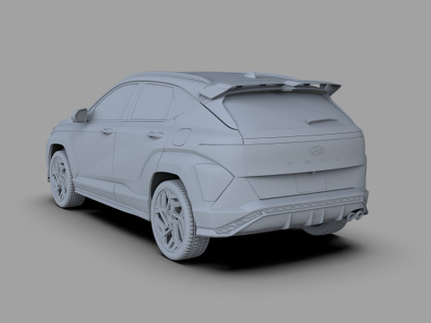 Hyundai Kona N-Line 2024 HQ interior 3D 模型