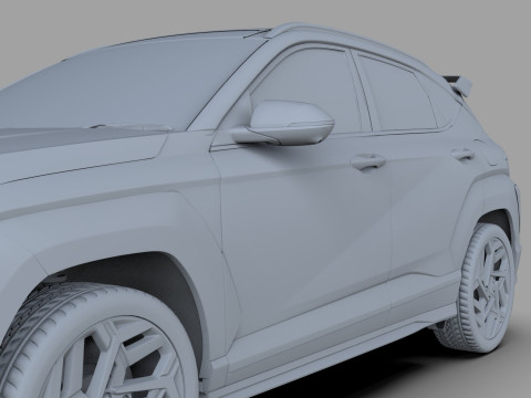 Hyundai Kona N-Line 2024 HQ interior 3D 模型