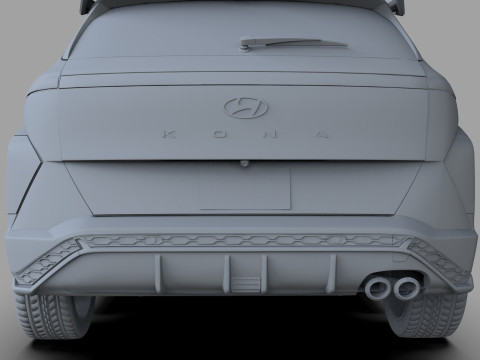 Hyundai Kona N-Line 2024 HQ interior 3D 模型
