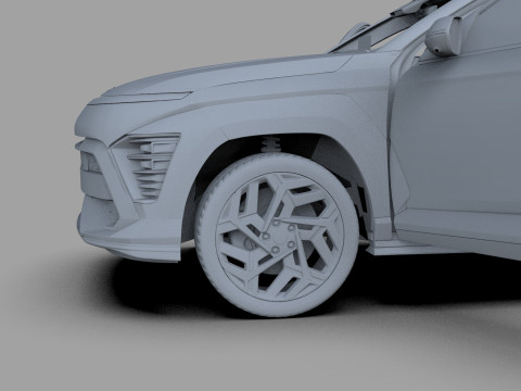 Hyundai Kona N-Line 2024 HQ interior 3D 模型