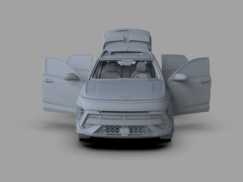 Hyundai Kona N-Line 2024 HQ interior 3D 模型