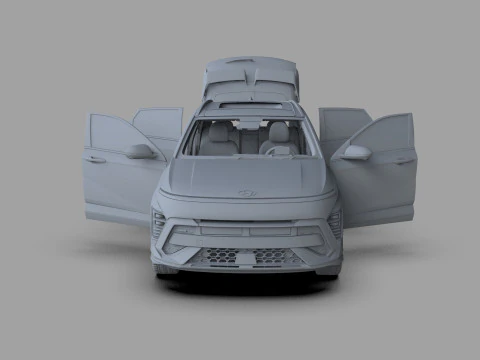 Hyundai Kona N-Line 2024 HQ interior 3D Model