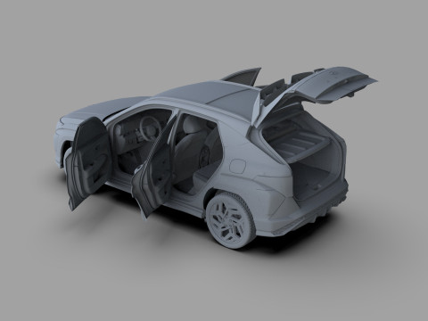 Hyundai Kona N-Line 2024 HQ interior 3D 模型