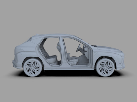 Hyundai Kona N-Line 2024 HQ interior 3D 模型