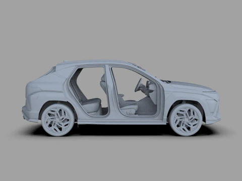 Hyundai Kona N-Line 2024 HQ interior 3D Model
