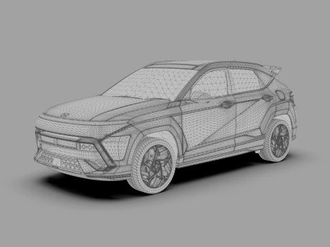 Hyundai Kona N-Line 2024 HQ interior 3D Model