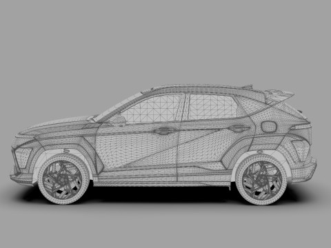 Hyundai Kona N-Line 2024 HQ interior 3D 模型