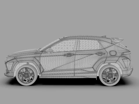 Hyundai Kona N-Line 2024 HQ interior 3D Model