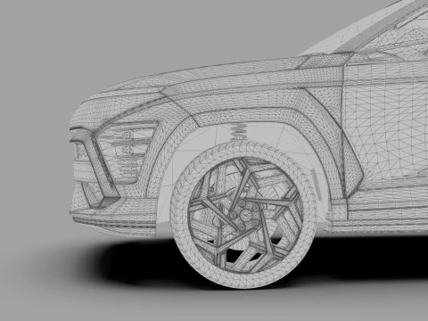 Hyundai Kona N-Line 2024 HQ interior 3D Model