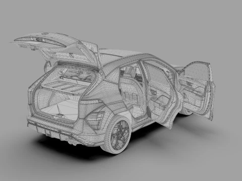 Hyundai Kona N-Line 2024 HQ interior 3D Model