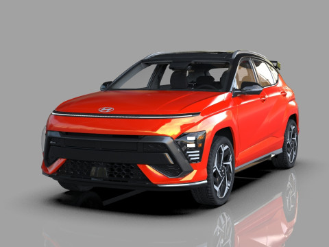 Hyundai Kona N-Line 2024 HQ interior Model 3D