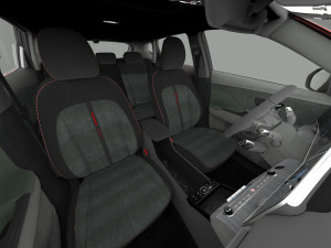Hyundai Kona 2024 HQ interior 3D 模型