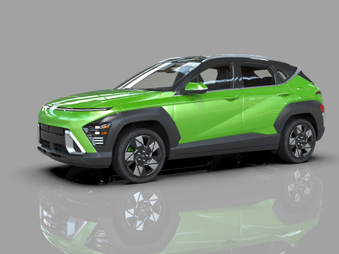 Hyundai Kona 2024 HQ interior 3D 模型