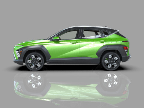 Hyundai Kona 2024 HQ interior 3D 模型