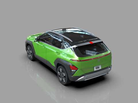 Hyundai Kona 2024 HQ interior 3D 模型