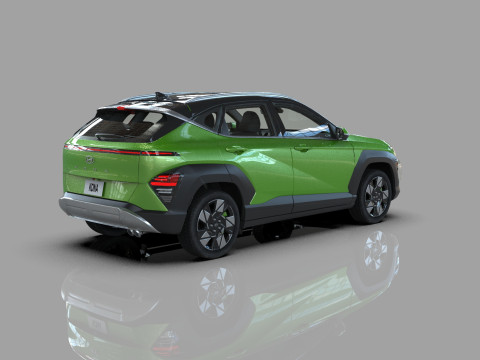 Hyundai Kona 2024 HQ interior 3D 模型