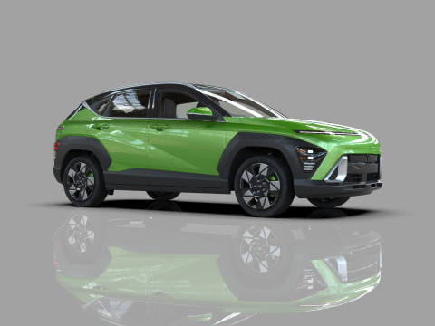 Hyundai Kona 2024 HQ interior 3D 模型