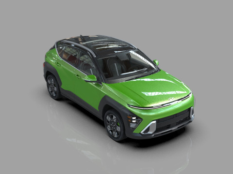 Hyundai Kona 2024 HQ interior 3D 模型