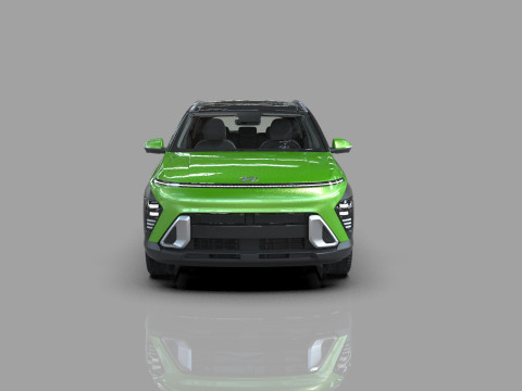 Hyundai Kona 2024 HQ interior 3D 模型