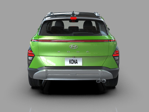 Hyundai Kona 2024 HQ interior 3D 模型