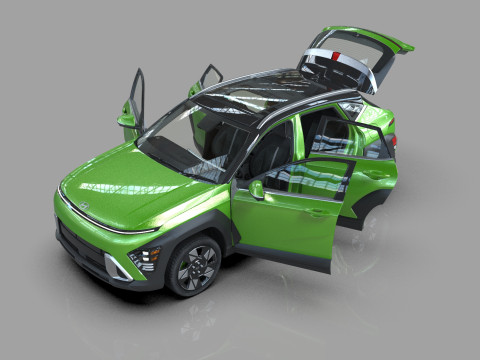Hyundai Kona 2024 HQ interior 3D 模型