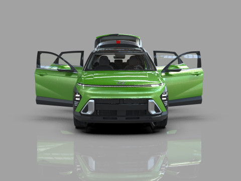 Hyundai Kona 2024 HQ interior 3D 模型