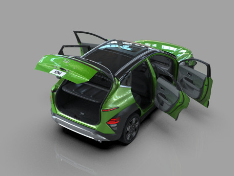 Hyundai Kona 2024 HQ interior 3D 模型
