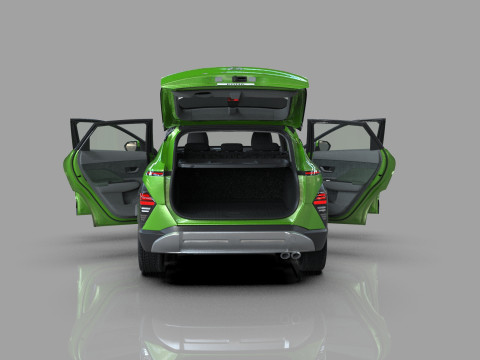 Hyundai Kona 2024 HQ interior 3D 模型