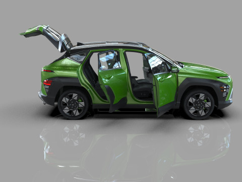 Hyundai Kona 2024 HQ interior 3D 模型