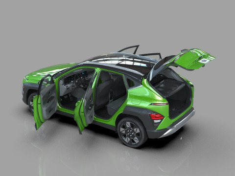 Hyundai Kona 2024 HQ interior 3D 模型